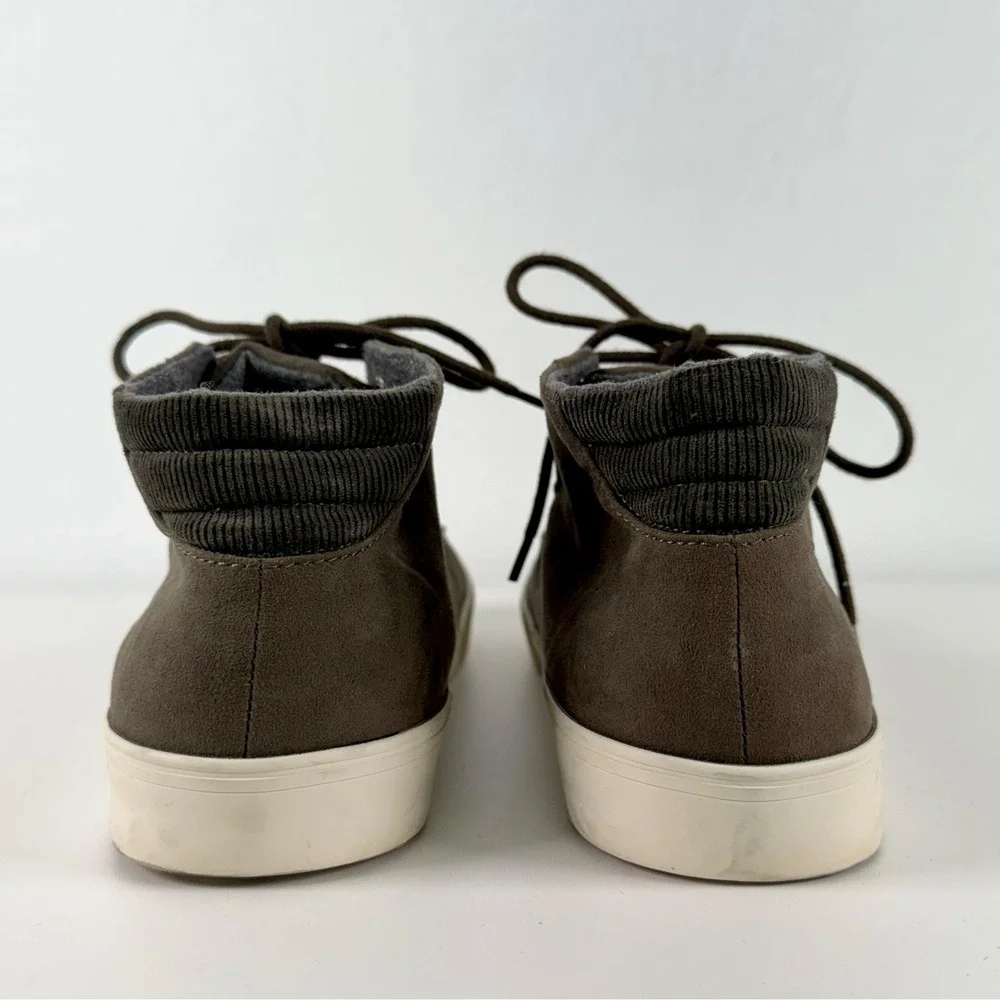 Old Navy Mens Mid Top Moc Sneakers Shoes Dark‎ Gray Lace Up Size 10